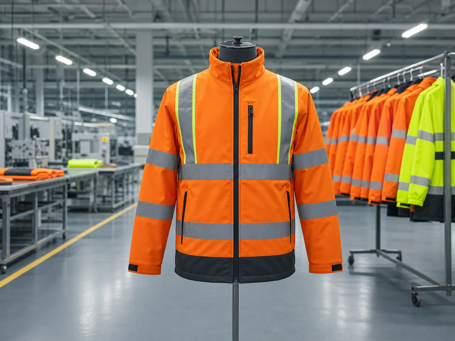Bulk reflective safety jackets for wholesale workwear programs