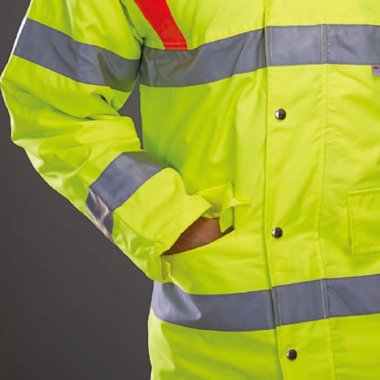 Long warm waterproof reflective cotton jacket