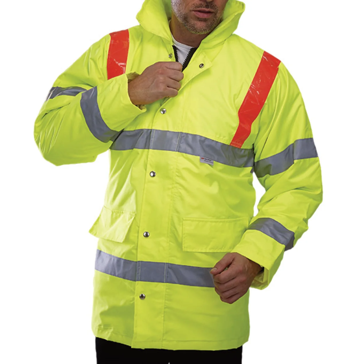 Long warm waterproof reflective cotton jacket