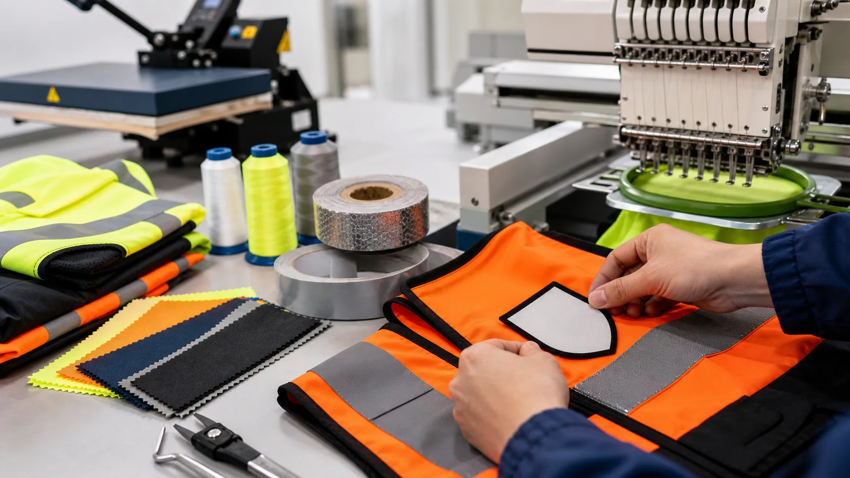 Custom logo reflective safety vest production support