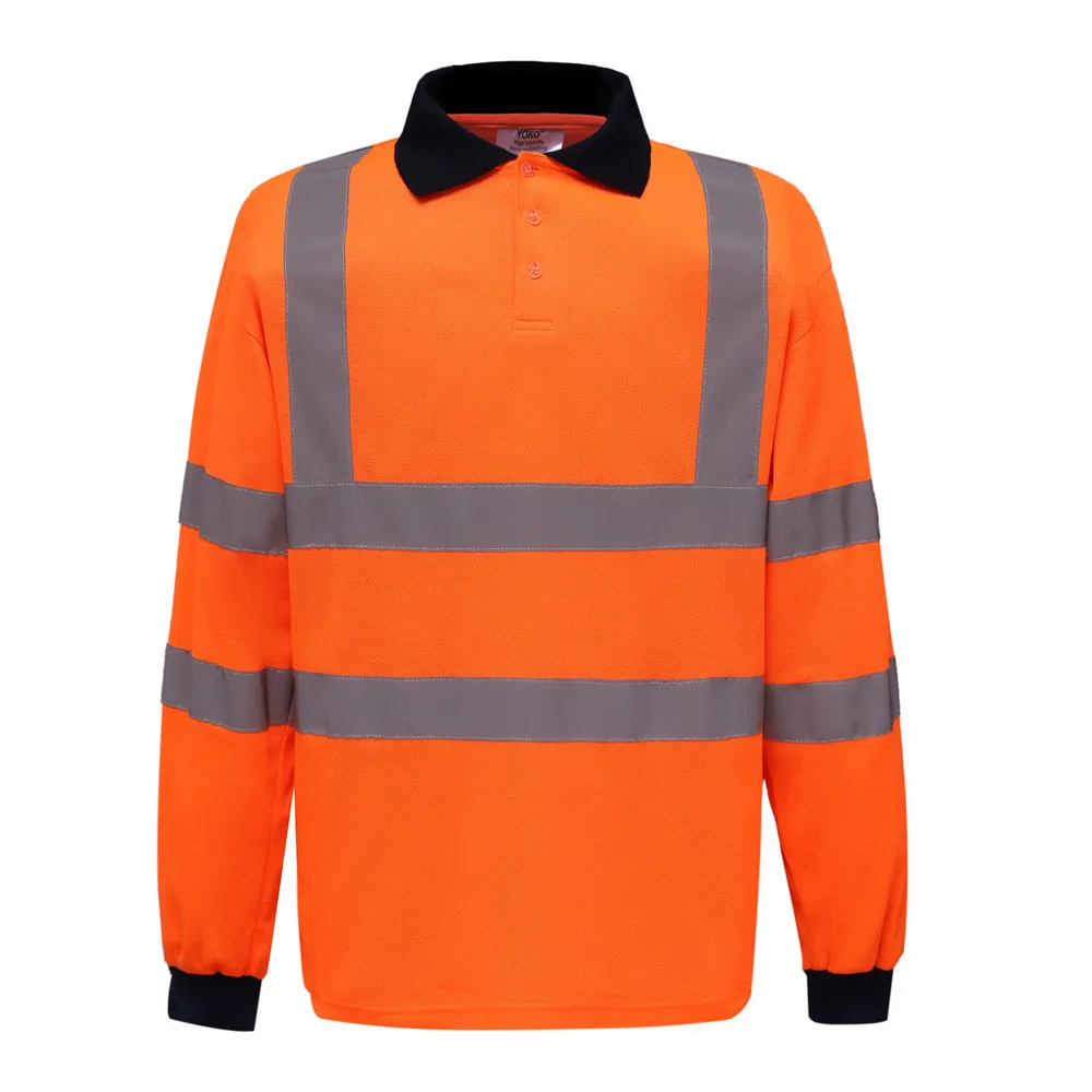 European Standard Long Sleeve Reflective Clothing POLO