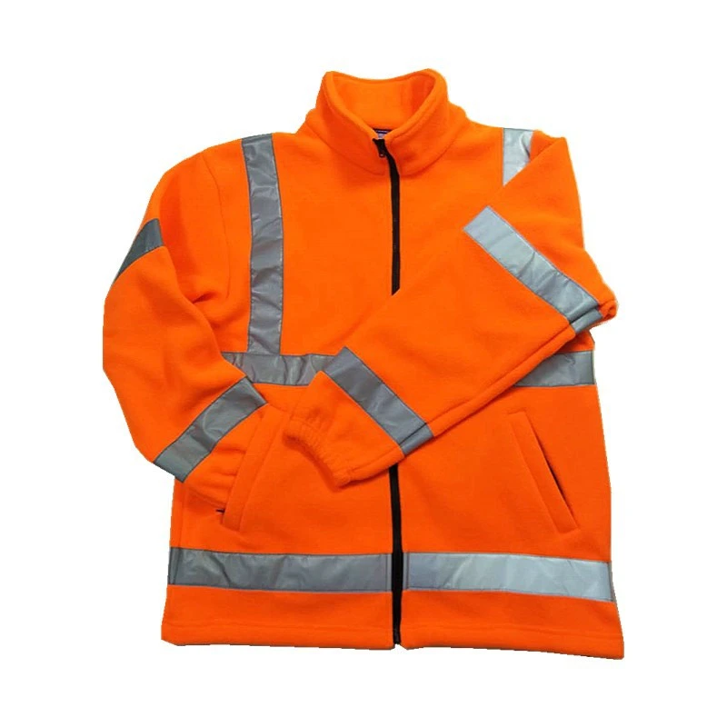 Warm shaker fleece outdoor safety reflective jacket