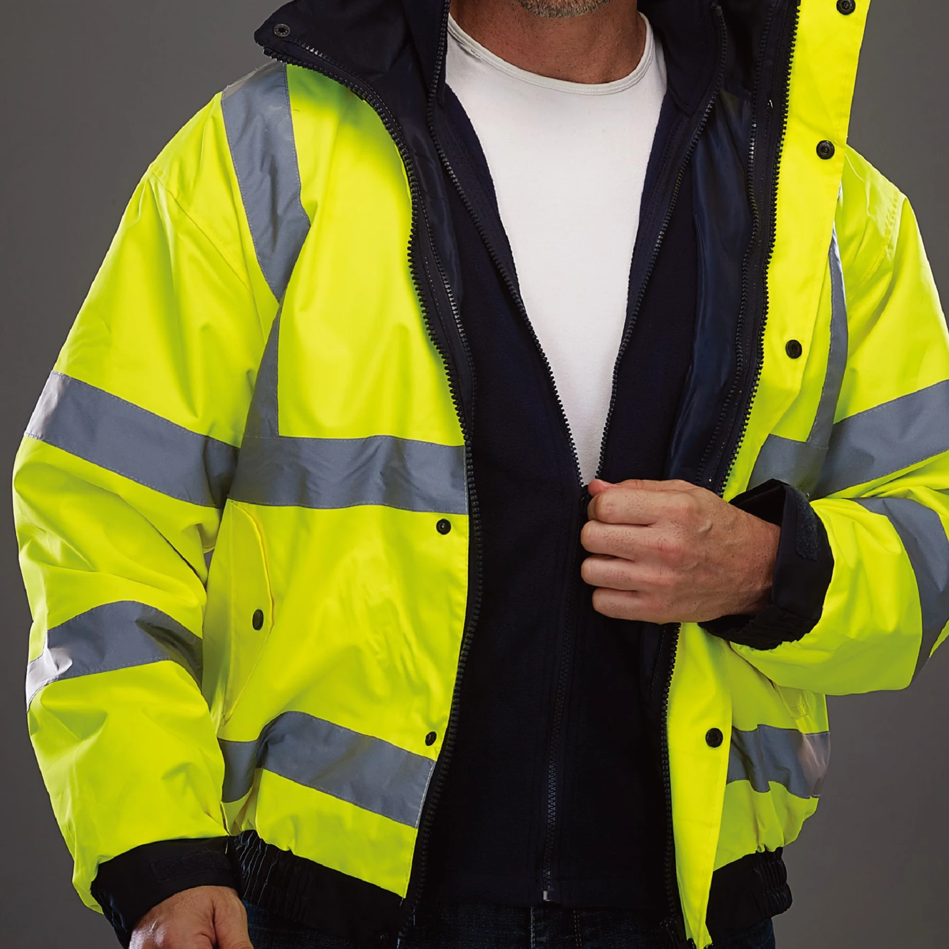 Oxford cloth waterproof warm reflective jacket